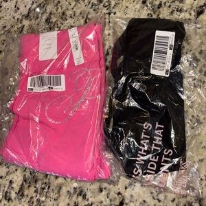 Victoria’s Secret All-Day Cotton Foldover Bling Flare Leggings + Tank Top